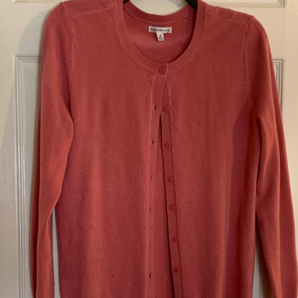 Croft & Barrow pink women’s cardigan, size medium